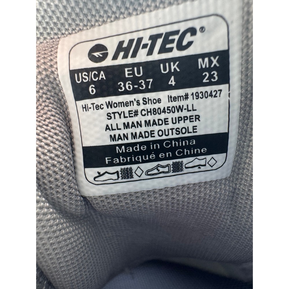 Hi-Tec Women's Running Shoes Size 6 Gray Blue Athletic Sneakers Lightweight - Picture 7 of 8